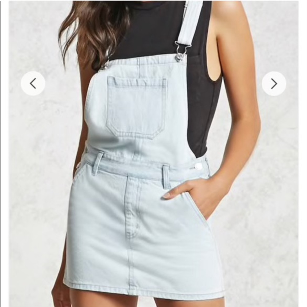Forever 21 Denim Overall Mini Dress